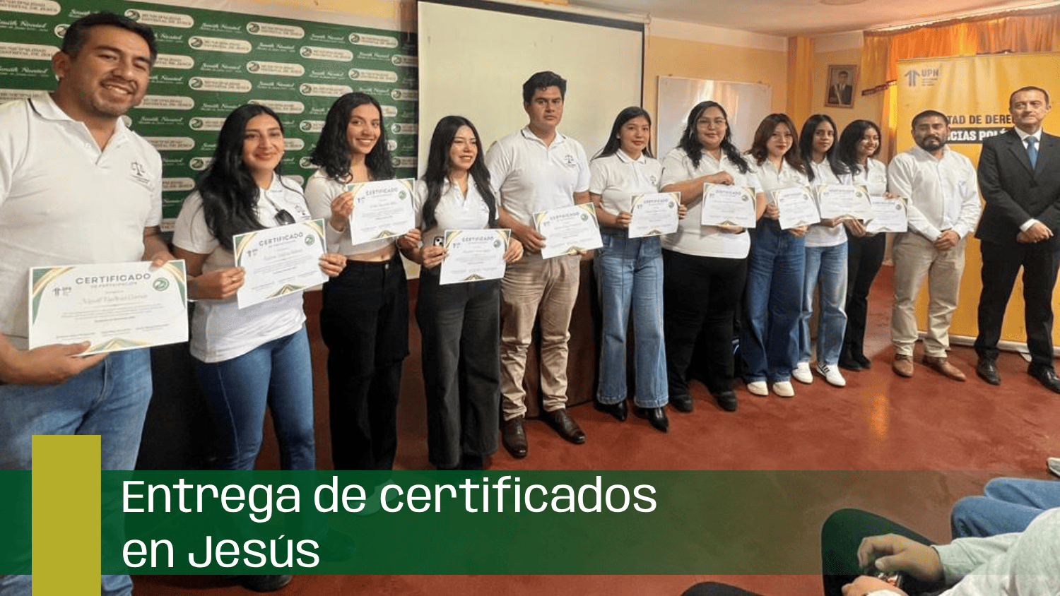 Entrega de certificados en Jesús