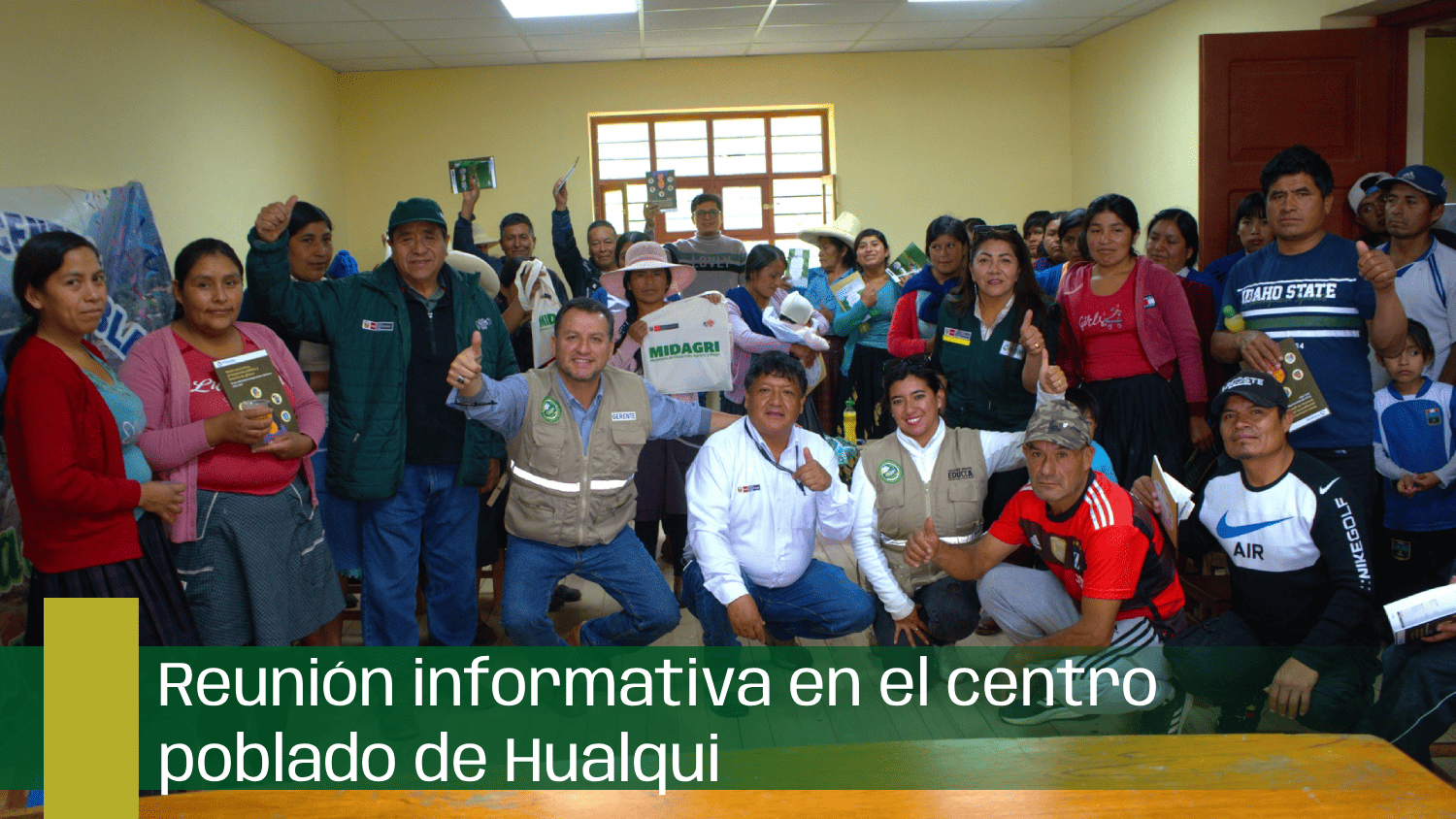 Reunión informativa en el centro poblado de Hualqui