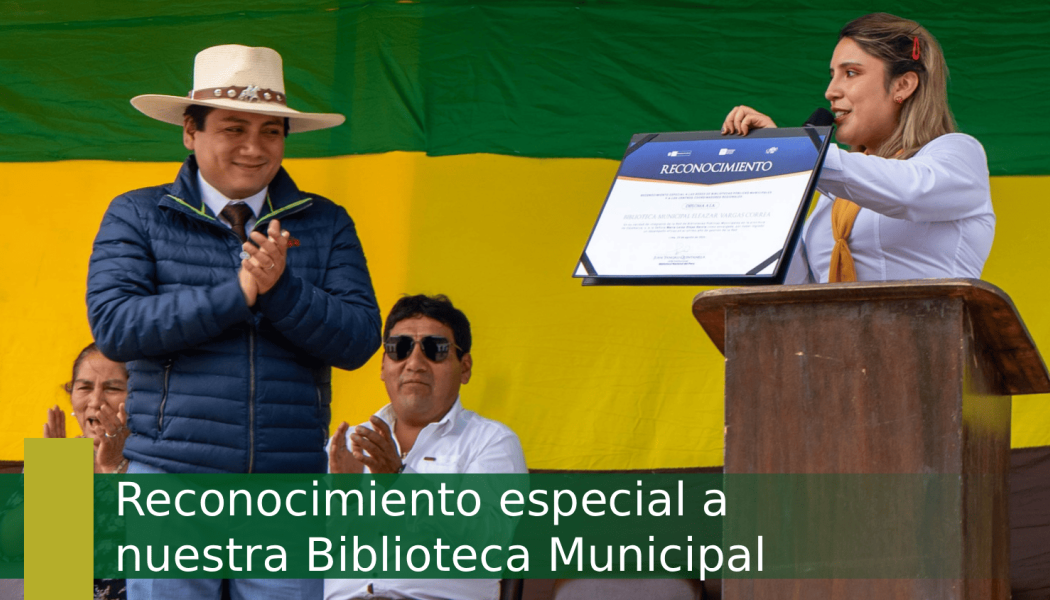 Reconocimiento especial a nuestra Biblioteca Municipal